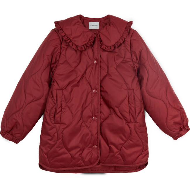 Olivia Collared Coat, Rio Red