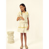 Althea Muslin Skirt, Ecru/Ochre - Skirts - 3 - thumbnail