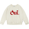 Oui Felpa Sweatshirt, Ecru - Sweatshirts - 1 - thumbnail