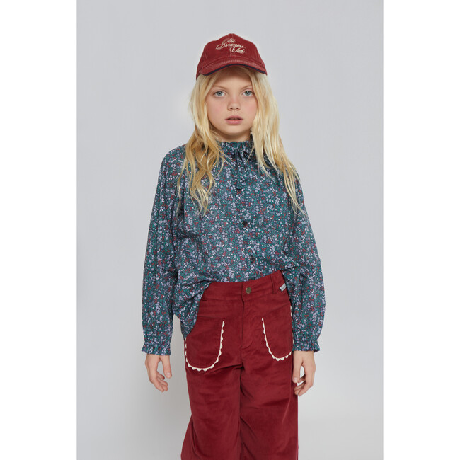 Tina Flower Blouse, Green