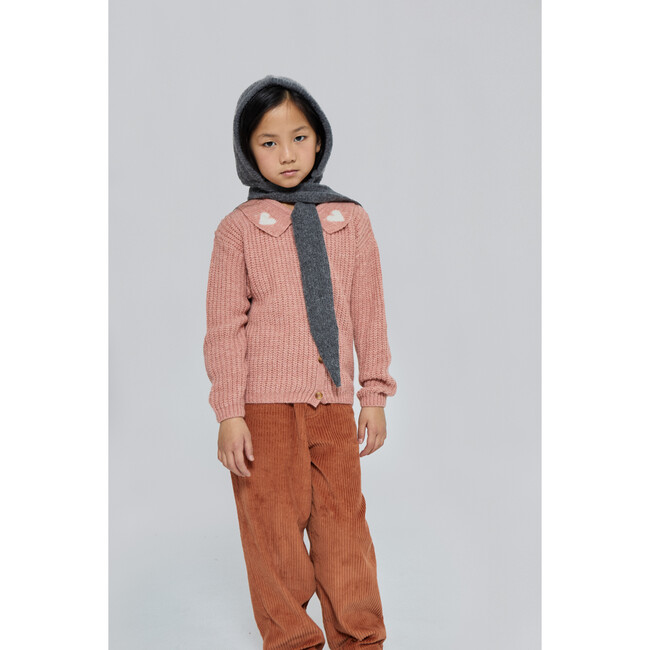 Petra Heart Cardigan, Pink Nude