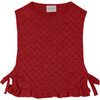 Maca Openwork Waistcoat, Red - Vests - 1 - thumbnail