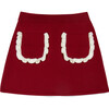 Lila Flower Skirt, Rio Red - Skirts - 1 - thumbnail