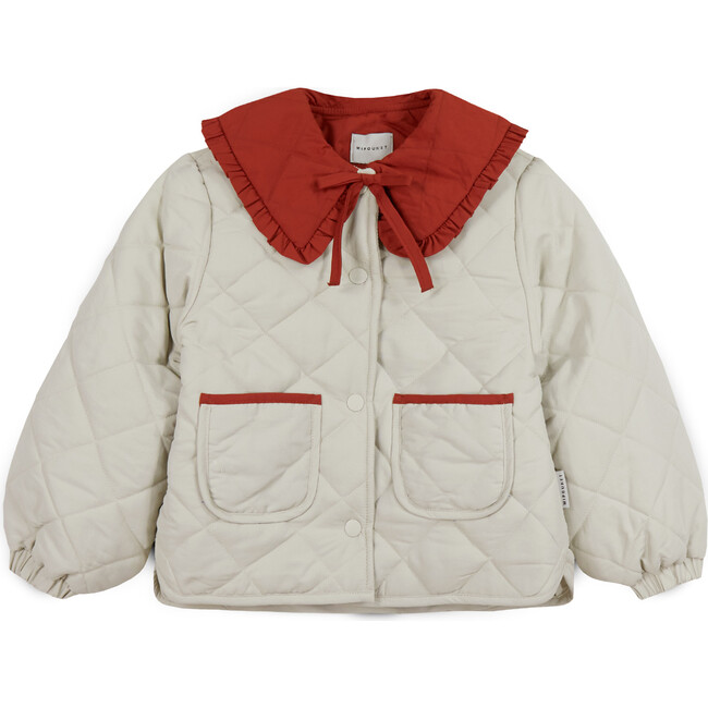 Giulia Collared Jacket, Ecru/Red Clay