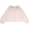 Felicia Knot Blouse, Light Pink - Blouses - 1 - thumbnail