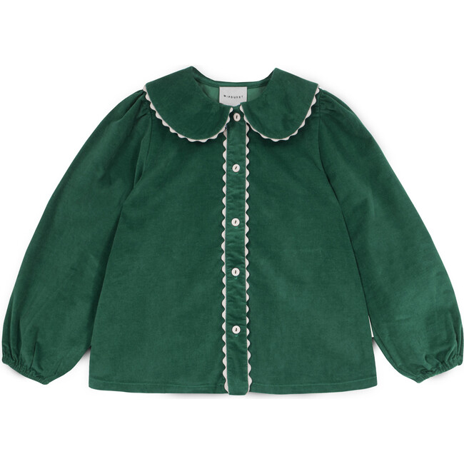 Emma Corduroy Blouse, Emerald Green