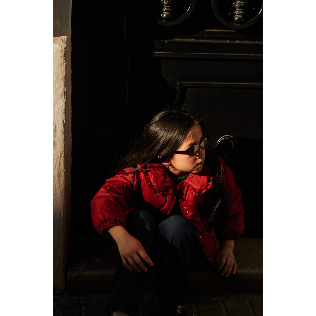 Olivia Collared Coat, Rio Red - Coats - 5