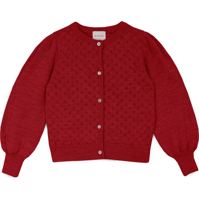 Maca Openwork Cárdigan, Red