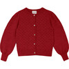 Maca Openwork Cárdigan, Red - Cardigans - 1 - thumbnail