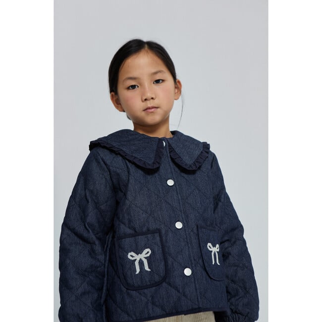 Mariane Denim Jacket, Dark Blue - Jackets - 4