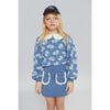 Lila Flower Sweater, Light Blue - Sweaters - 4 - thumbnail