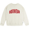 Bonheur Felpa Sweatshirt, Ecru - Sweatshirts - 1 - thumbnail