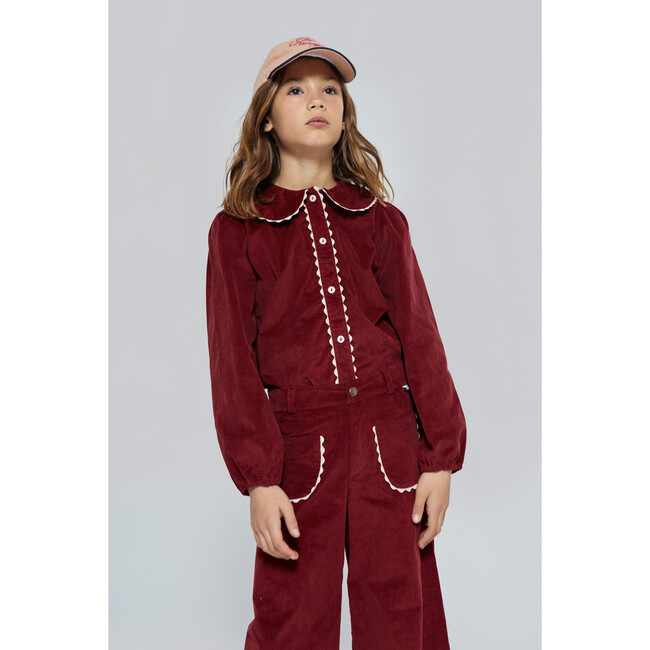 Emma Corduroy Blouse, Biking Red
