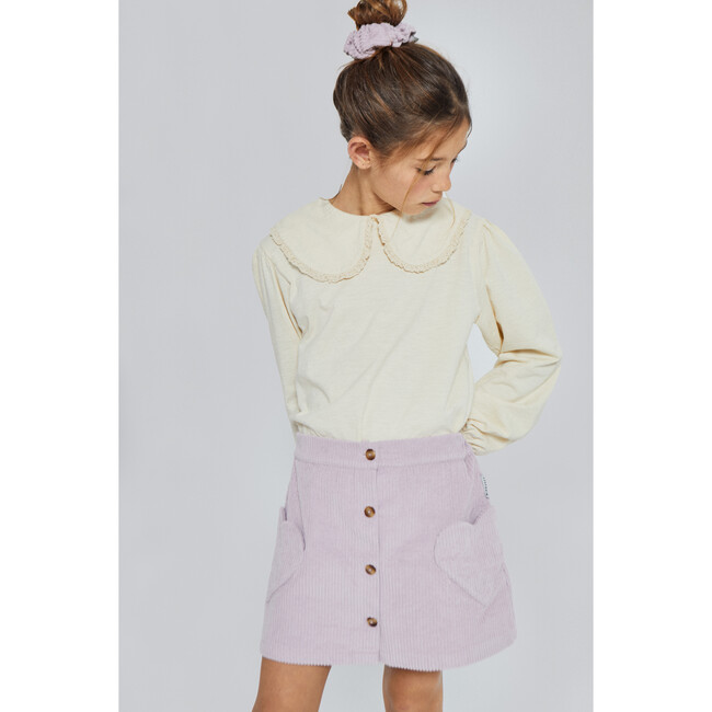 Cuore Corduroy Skirt, Mauve - Skirts - 3