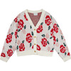 Alma Flower Sweater, Ecru/Rio Red - Sweaters - 1 - thumbnail