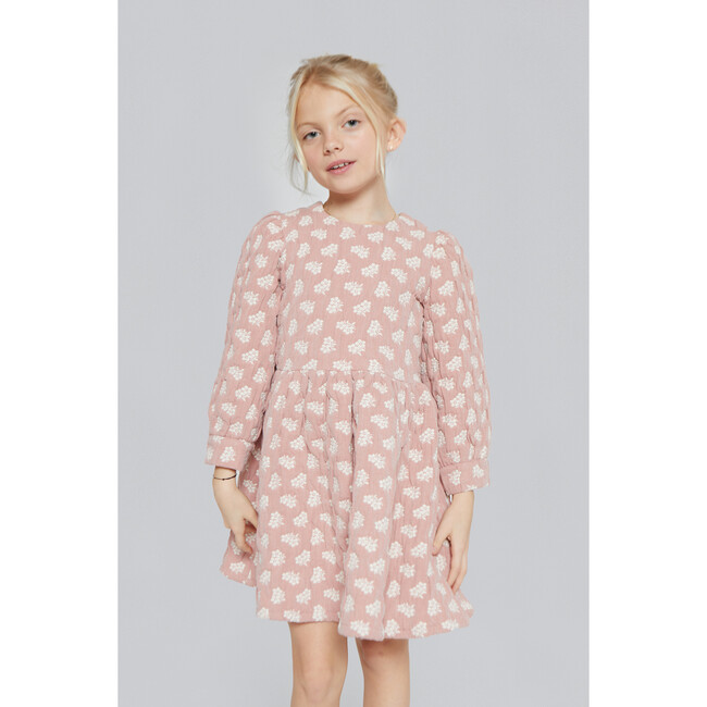 Anita Flower Dress, Faded Rose - Dresses - 3
