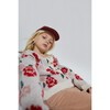 Alma Flower Sweater, Ecru/Rio Red - Sweaters - 2