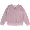 Aurora Velvet Sweatshirt, Mauve - Sweatshirts - 1 - thumbnail