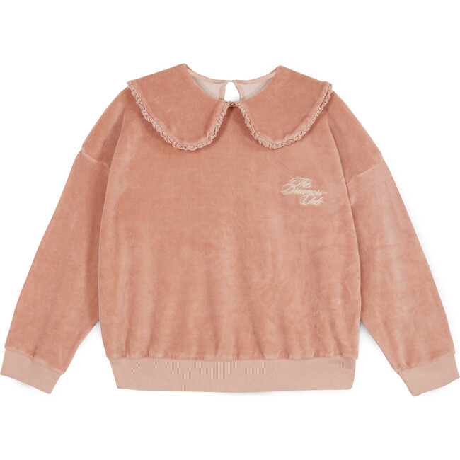 Aurora Velvet Sweatshirt, Pink Nude