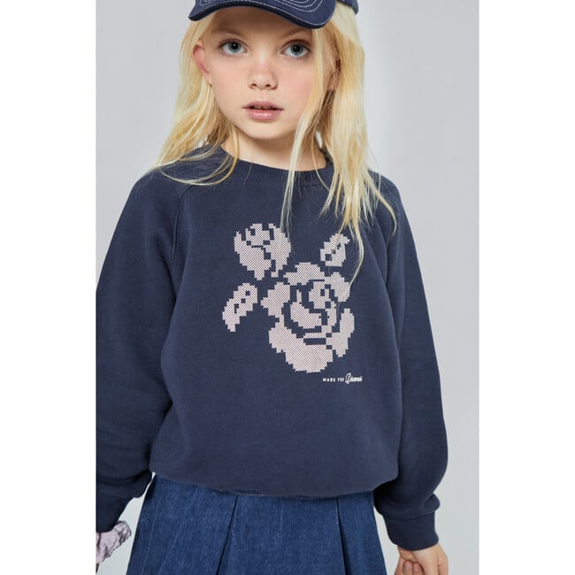 Adela Felpa Sweatshirt, Dark Blue - Sweatshirts - 3