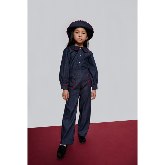 Cecilia Denim Pant, Blue - Pants - 4