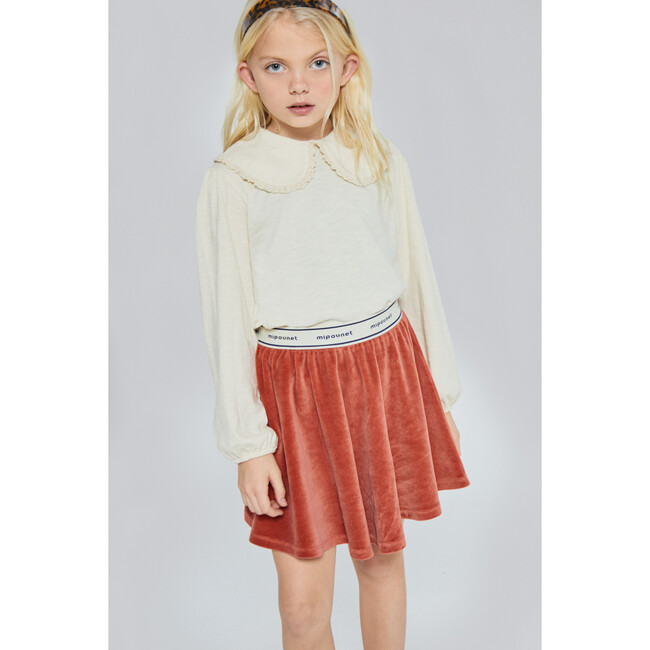 Aurora Velvet Skirt, Faded Rose