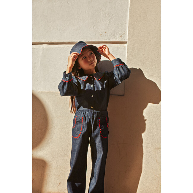 Cecilia Denim Pant, Blue - Pants - 5