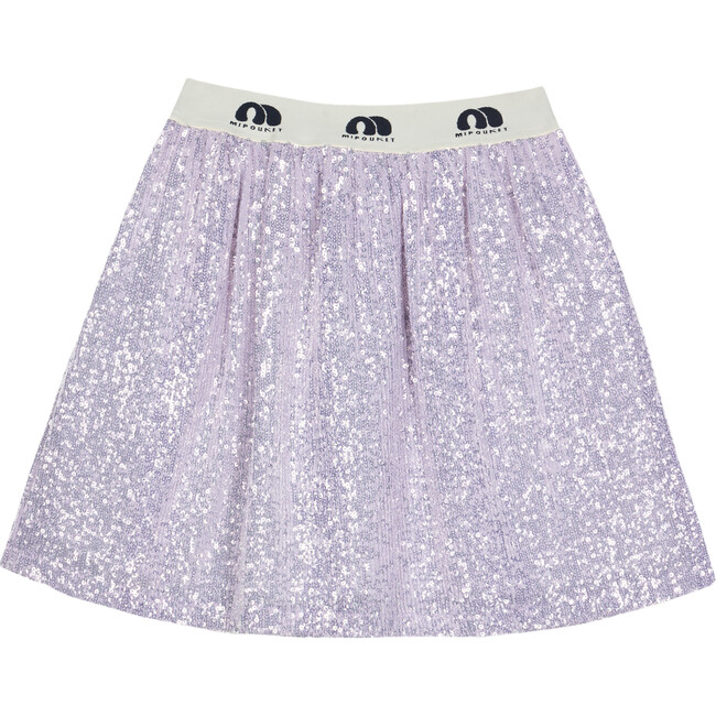 Ada Luminous Sequin A-Line Skirt, Pastel Purple - Skirts - 1