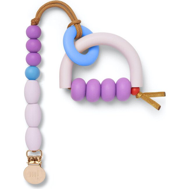 Plum Arch Ring Teether + Clip Set