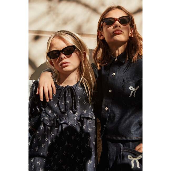 Amandine Blouse, Dark Blue - Blouses - 6