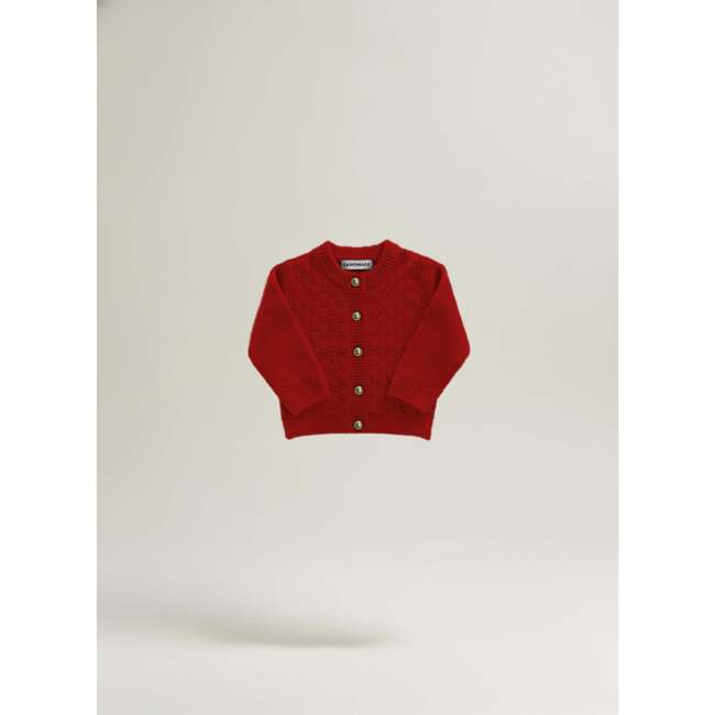 The Aspen Cashmere Baby Cardigan, Scarlet Red