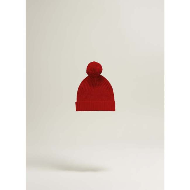 The Aspen Cashmere Baby Beanie, Scarlet Red