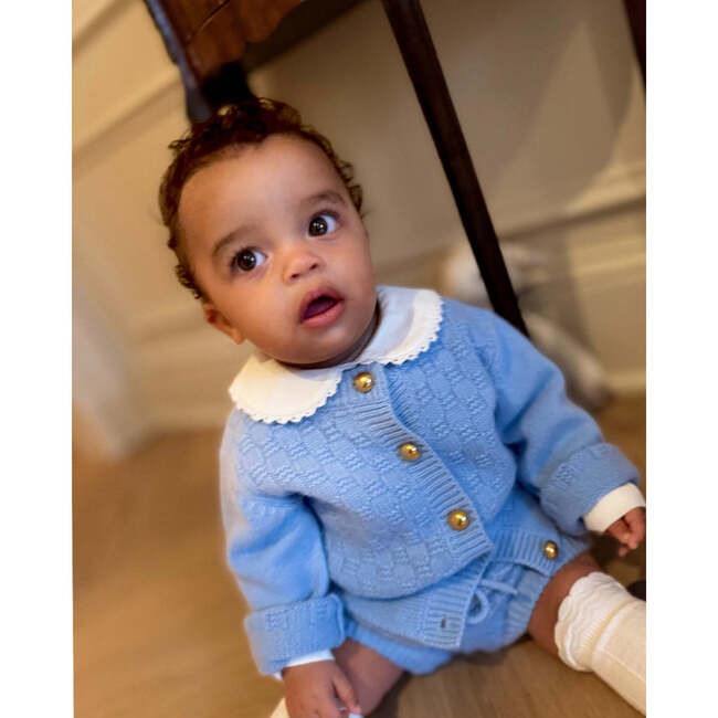 The Aspen Cashmere Baby Cardigan, Sky Blue