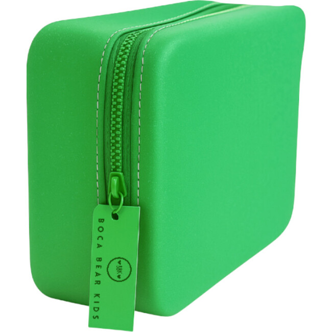 Silicone Glitter Zipper Pouch, Green