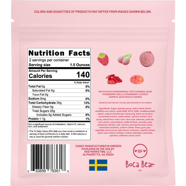 Swedish Candy Sampler Mix, Cherry, Strawberry, and Peach - Favors - 3