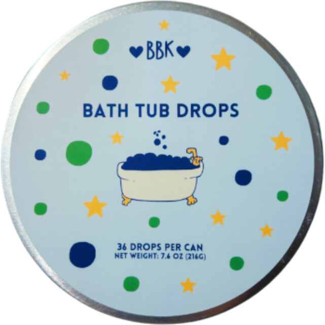 Bath Tub Color Drops, Blue and Green