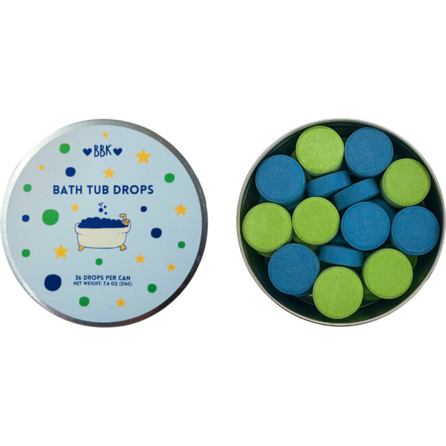 Bath Tub Color Drops, Blue and Green