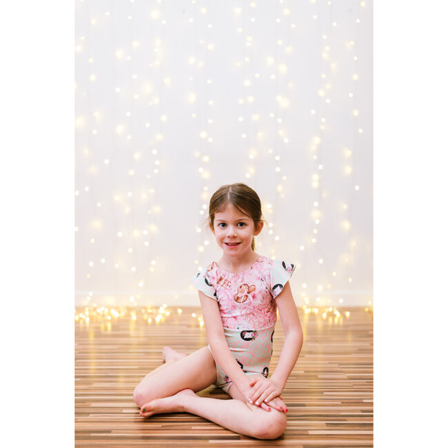 Two Tone Flutter Sleeve Leotard Western and Kitty Bows - Leotard - 3