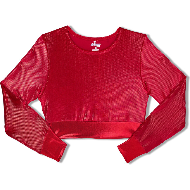 Red Dizzy Velvet Long Sleeve Top