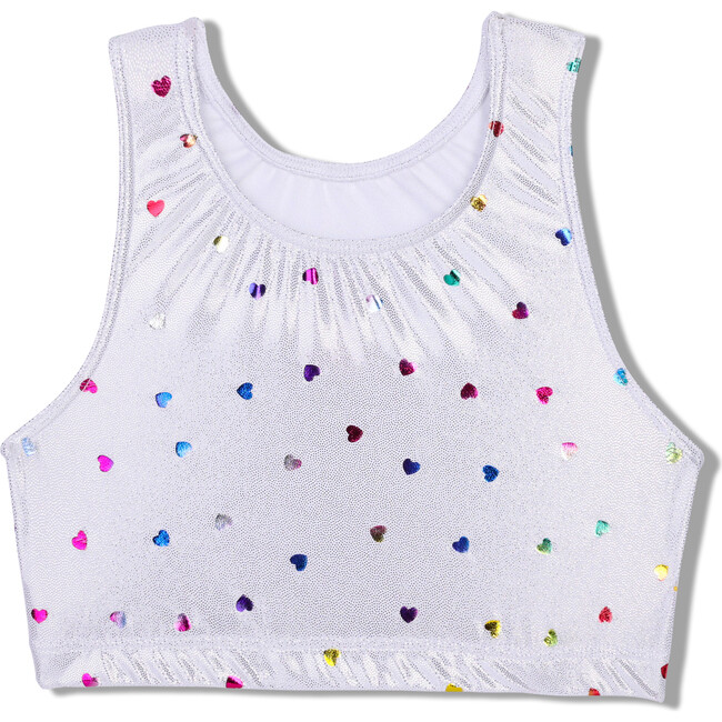 Hearts Shimmer Sports Bra Crop