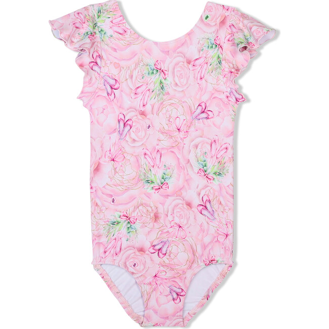 Ballet Bows Ruffle Sleeve Leotard