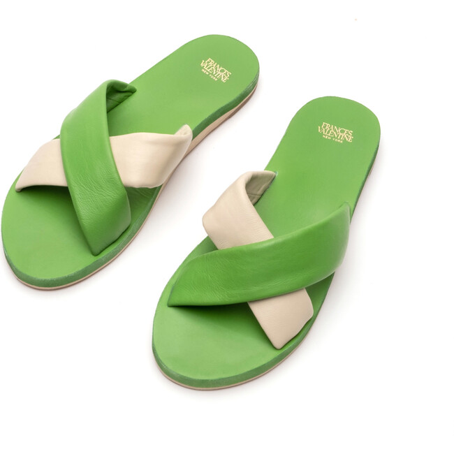 Women's Criss Cross Cloud Slide, Green
