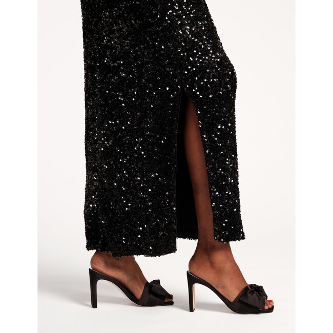 Hillary Satin Heel, Black