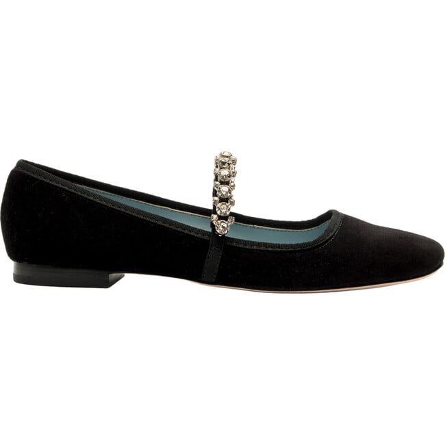 Precious Mary Jane Velvet, Black - Mary Janes - 1