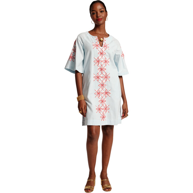 Women's Charming Caftan Mini Gambit, Light Blue/Multi