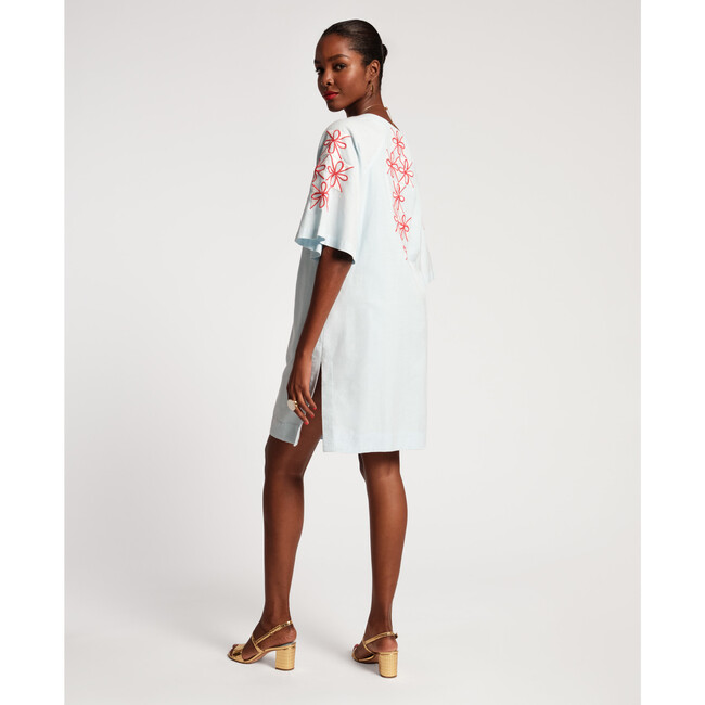 Women's Charming Caftan Mini Gambit, Light Blue/Multi - Dresses - 3