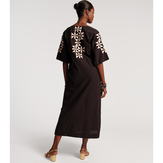 Women's Charming Caftan Maxi Gambit, Black/Multi - Dresses - 3