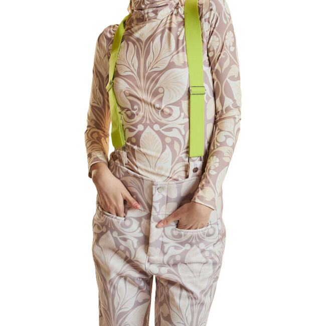 Turtle Neck Lycra Top, Taupe Multi