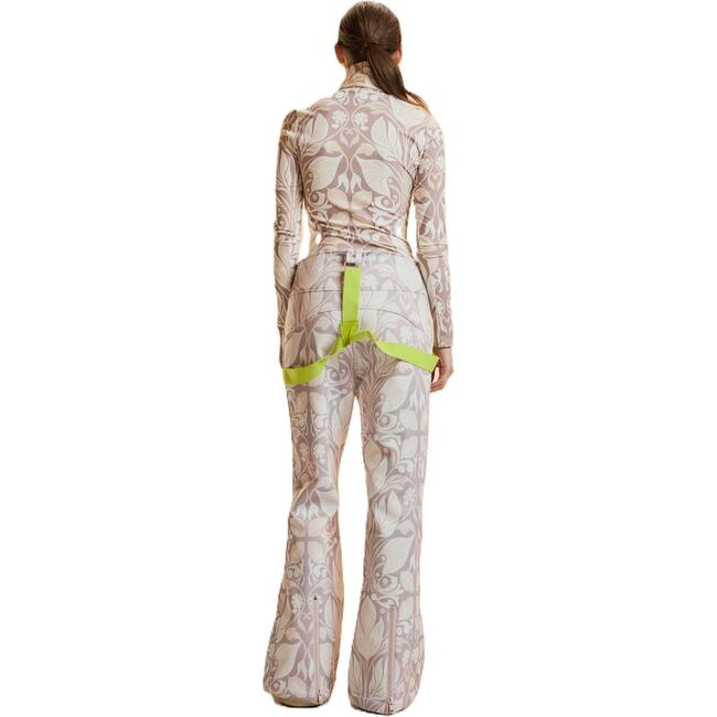 Turtle Neck Lycra Top, Taupe Multi