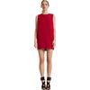 Silk Wool Mini Shift Dress, Red - Dresses - 1 - thumbnail